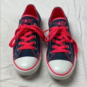 Converse Blue/Pink Low Tops